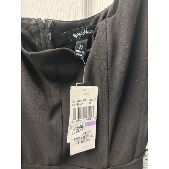 Speechless Black And Silver Rhinestone Party Dress NEW With Pockets! - Picture 3 of 8